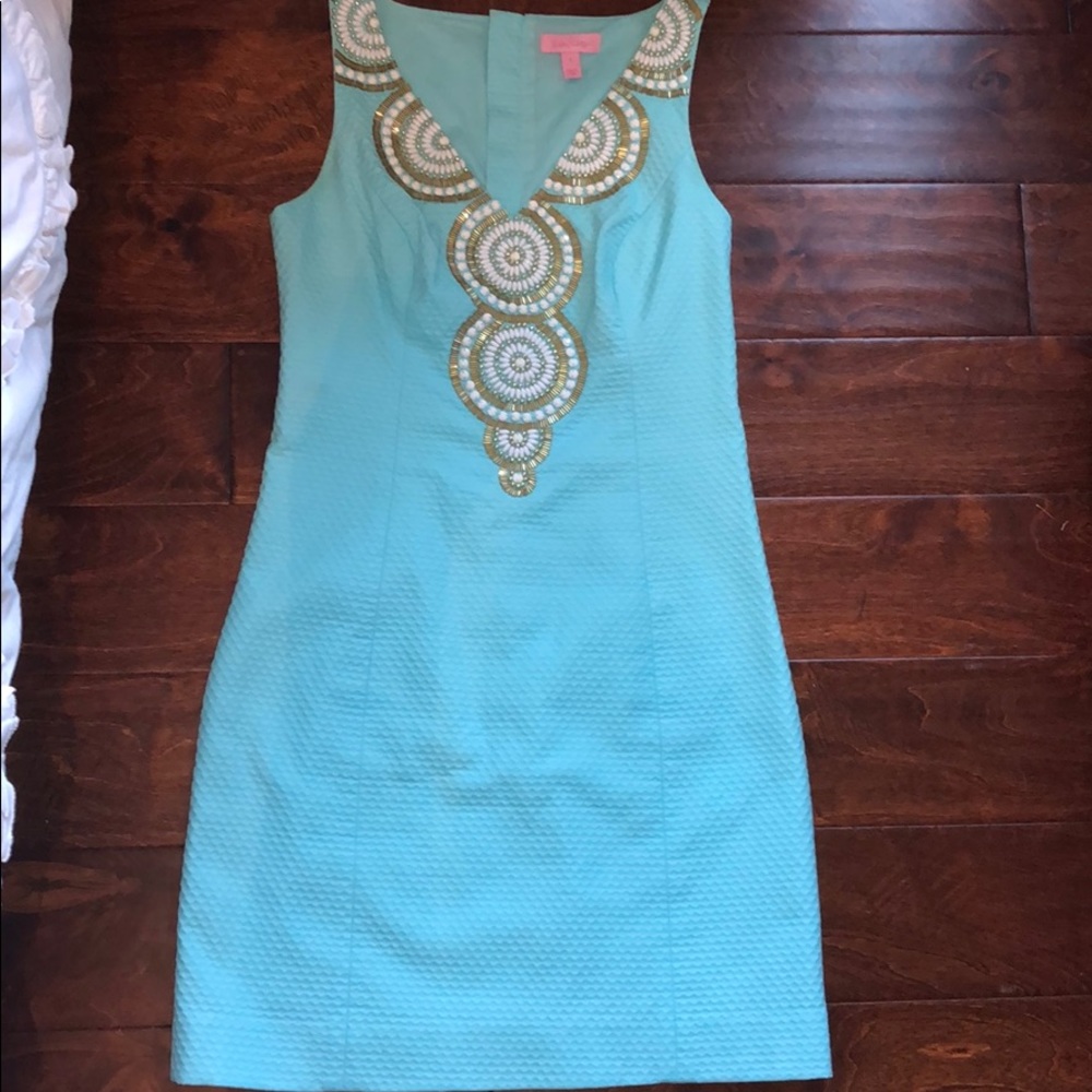 Teal Lilly Pulitzer shift dress
